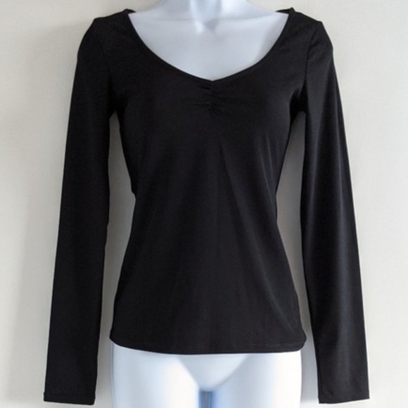 H&M black V-neck top XS - Picture 1 of 6